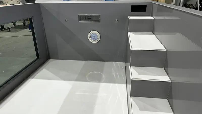 Piscina de polipropileno de 6,5 mx 2,5 m com janela de 4 m