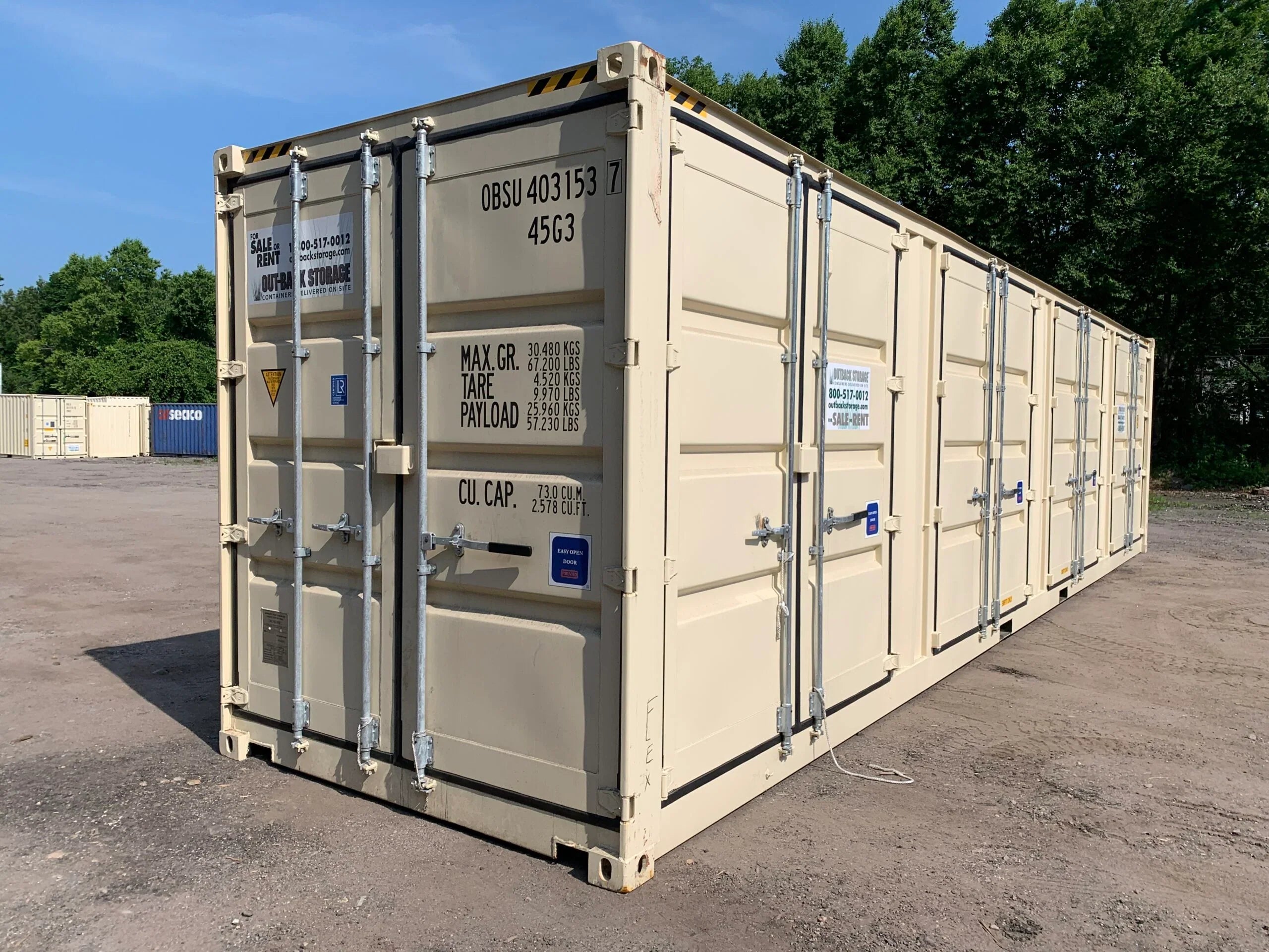 Nuevo *Cubo alto**CUATRO PUERTAS ABIERTAS LATERALES** Contenedor de transporte/almacenaje - Estanco al viento y al agua - BEIGE