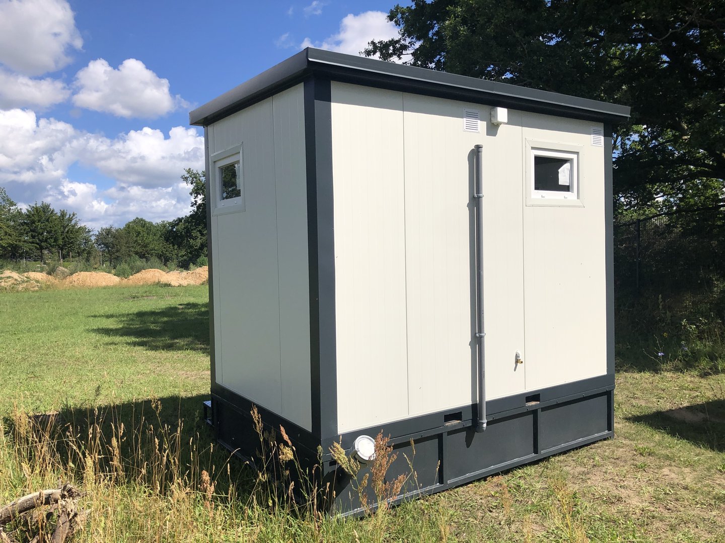 Contentor sanitário - sanita + duche + cisterna