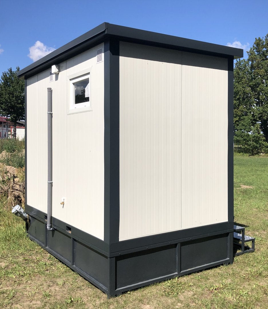 Contentor sanitário - sanita + duche + cisterna