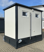 Recipiente sanitário duplo com tanque de resíduos branco