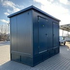 Contentor sanitário duplo com depósito de águas residuais (fossa séptica)