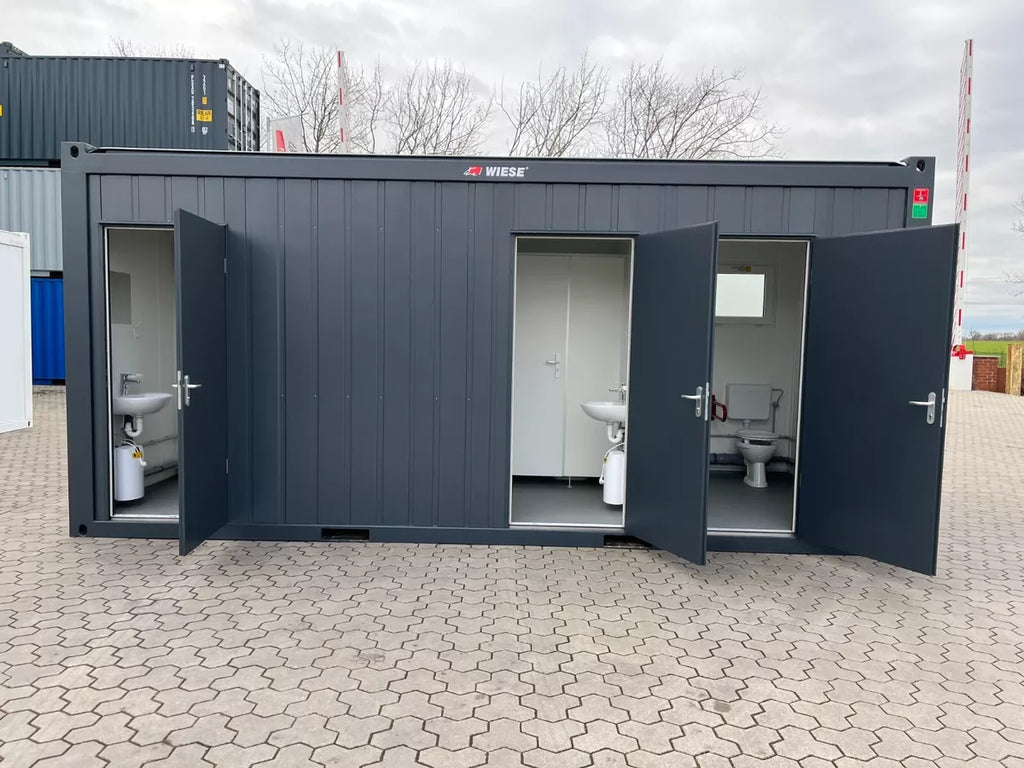 Contentor sanitário D/H de 20 pés/compartimento para cadeira de rodas